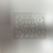 3D Sticker weiss XF 048